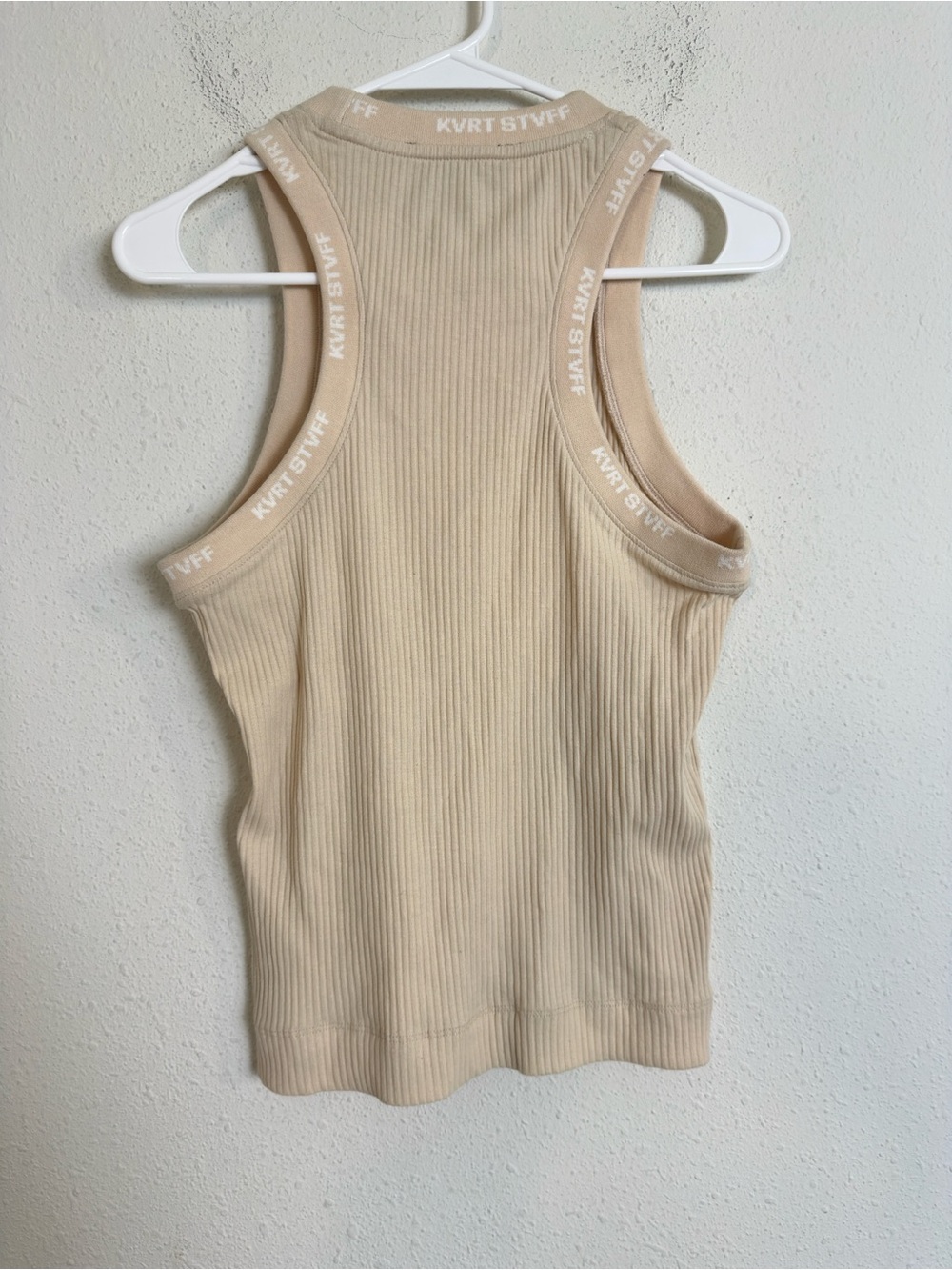 Kvrt Stvff Ribbed beige Tank Top - Picture 3 of 3